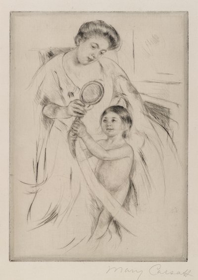 La Glace a Main by Mary Cassatt